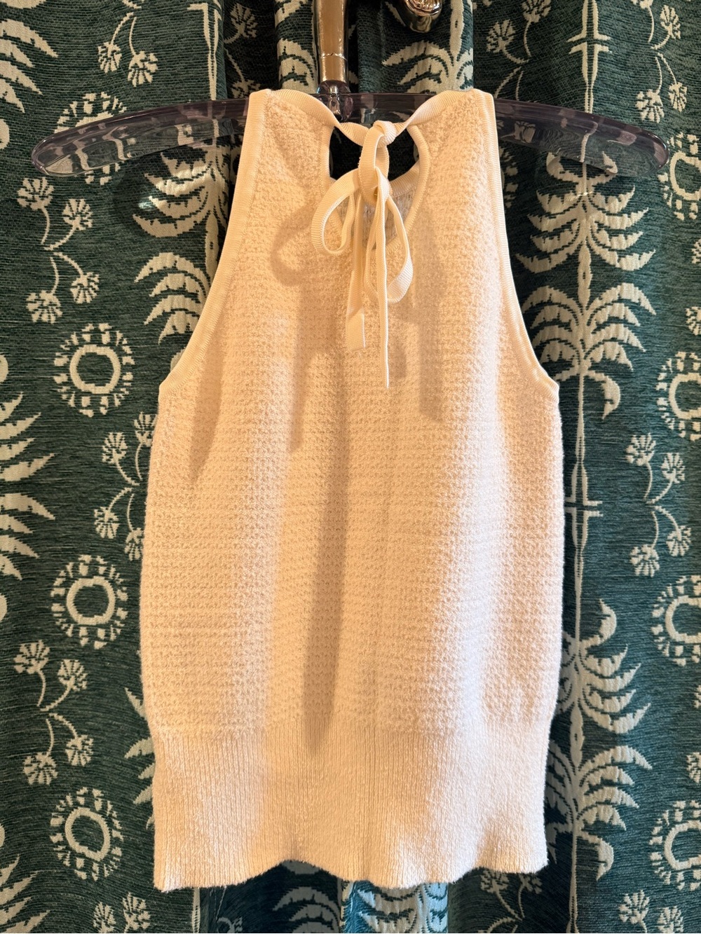 Anthropologie Sunrise Sweater Tank Top - Neutral Cream With Colorful Embroidory - Picture 8 of 10